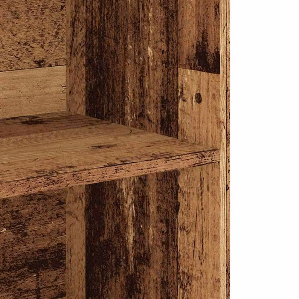 Berkfield Home Hanging Wall Cabinet in Brown Old Wood, W/D/H: 69.5 x 32.5 x 90 cm – 4