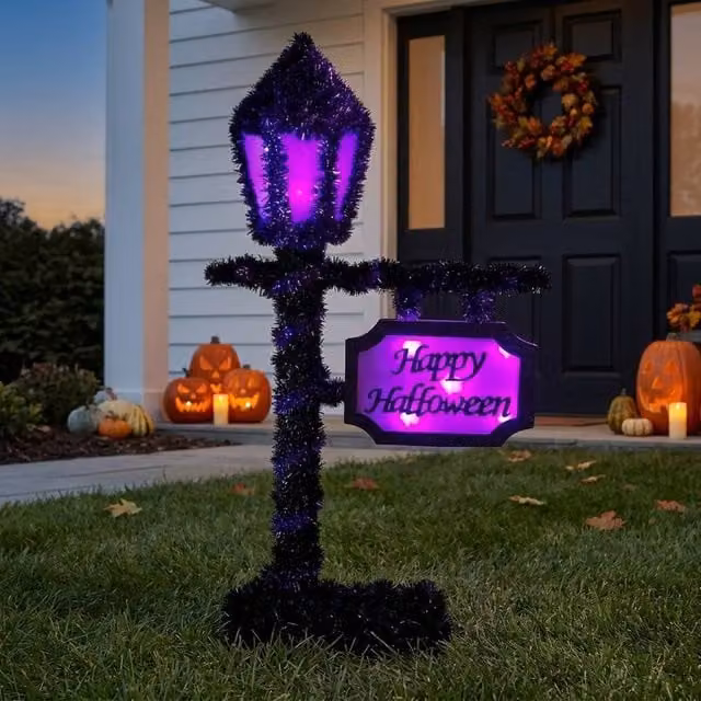 Garden Greatness Multicolour LED Tinsel Halloween Lamppost Light