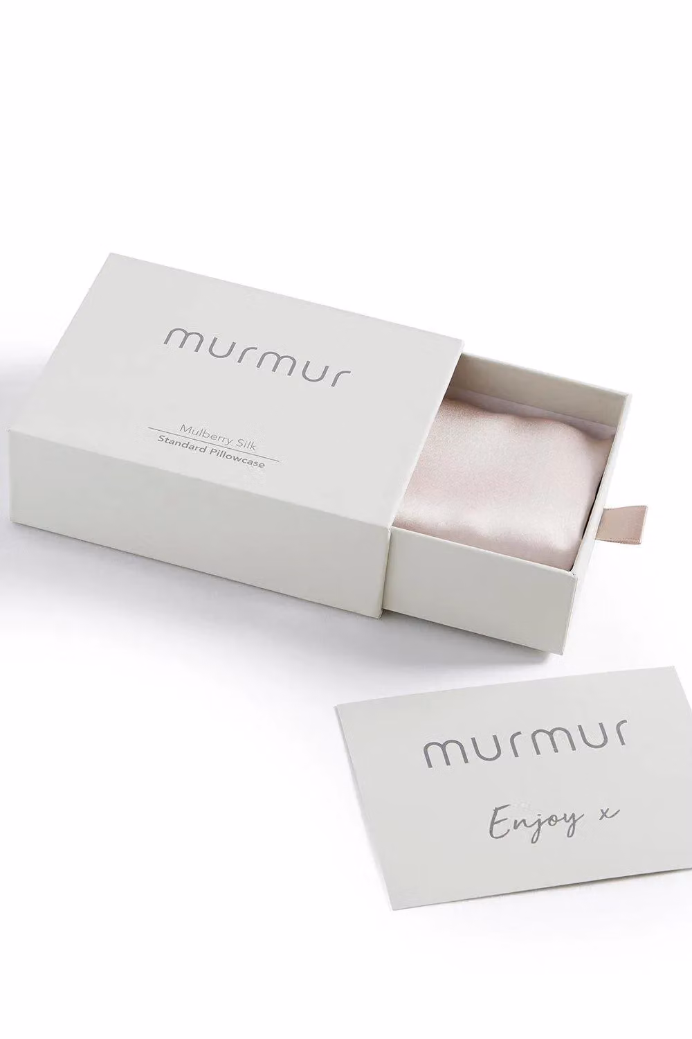 Murmur Plain Silk Pillowcase in Grey – 2