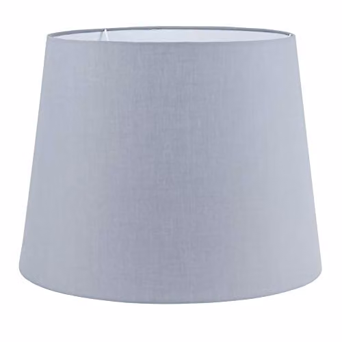 MiniSun Modern Tapered Cone Light Shade in Grey Fabric, Shade Width: 45.5 cm – 1