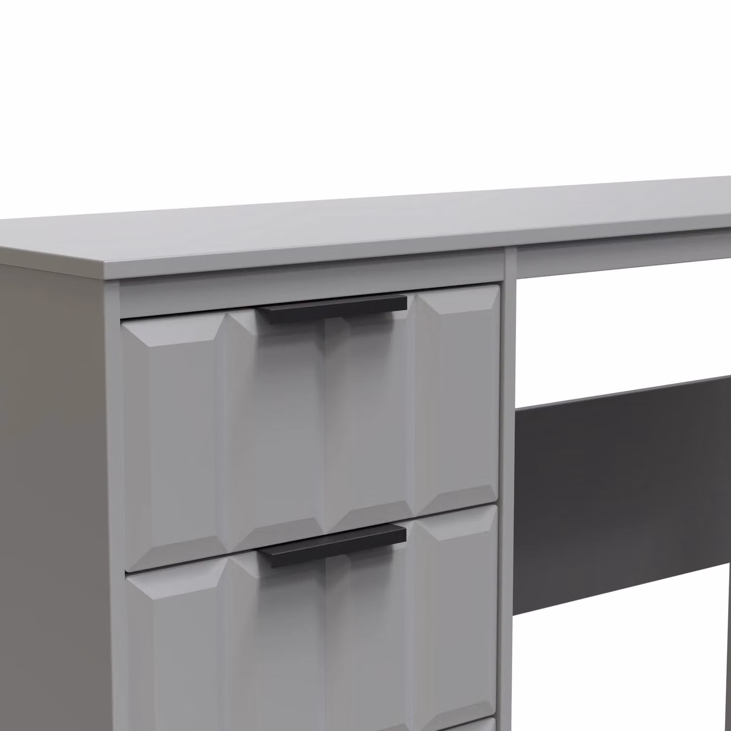 Ready Assembled 2 U Seattle 3 Drawer Desk in Grey – 3