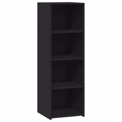 vidaXL Minimalist Black Highboard in MDF, W/D/H: 40 x 41 x 124 cm – 1