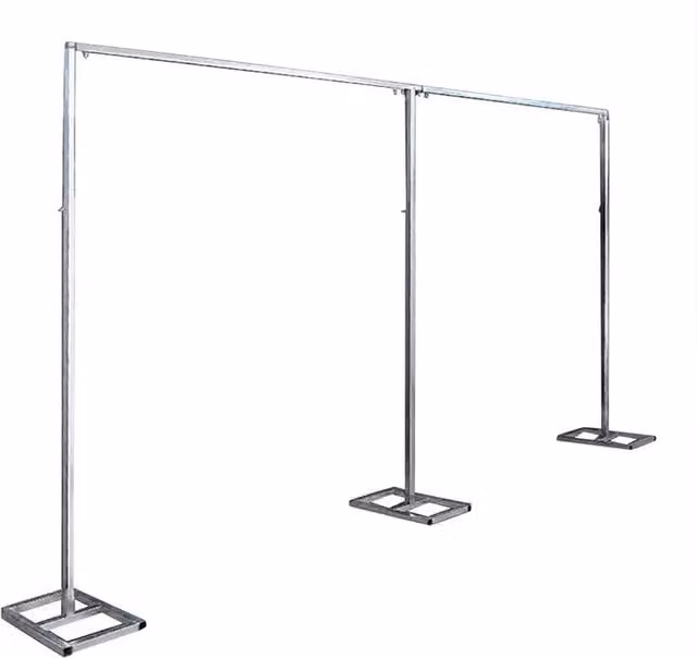 Ventryn Heavy Duty Wedding Backdrop Stage Party Stand, Silver
