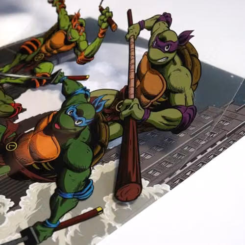 Fanattik Teenage Mutant Ninja Turtles Limited Edition Retro Animation Fan-Cel Multicolour Collectible – 5