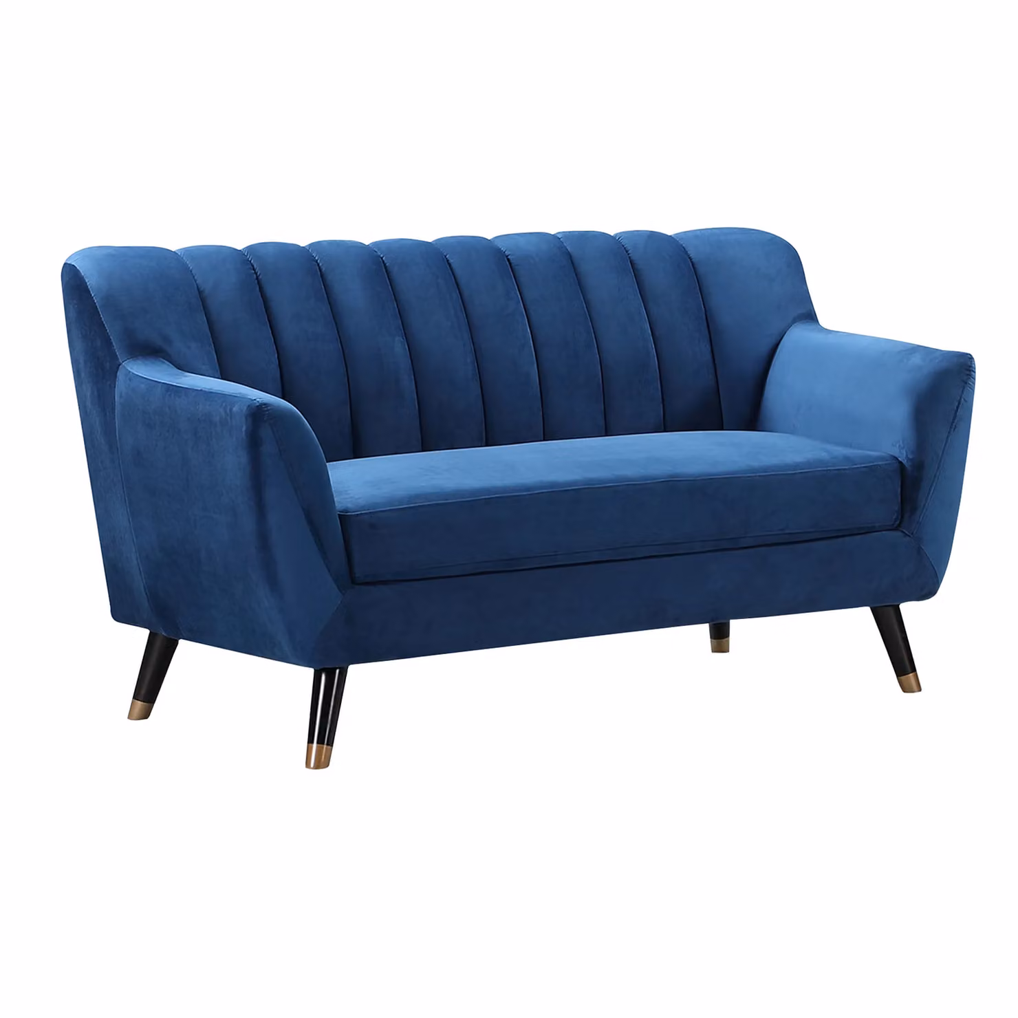 Artemis Home Morgan 2 Seat Blue Velvet Upholstered Sofa – 2