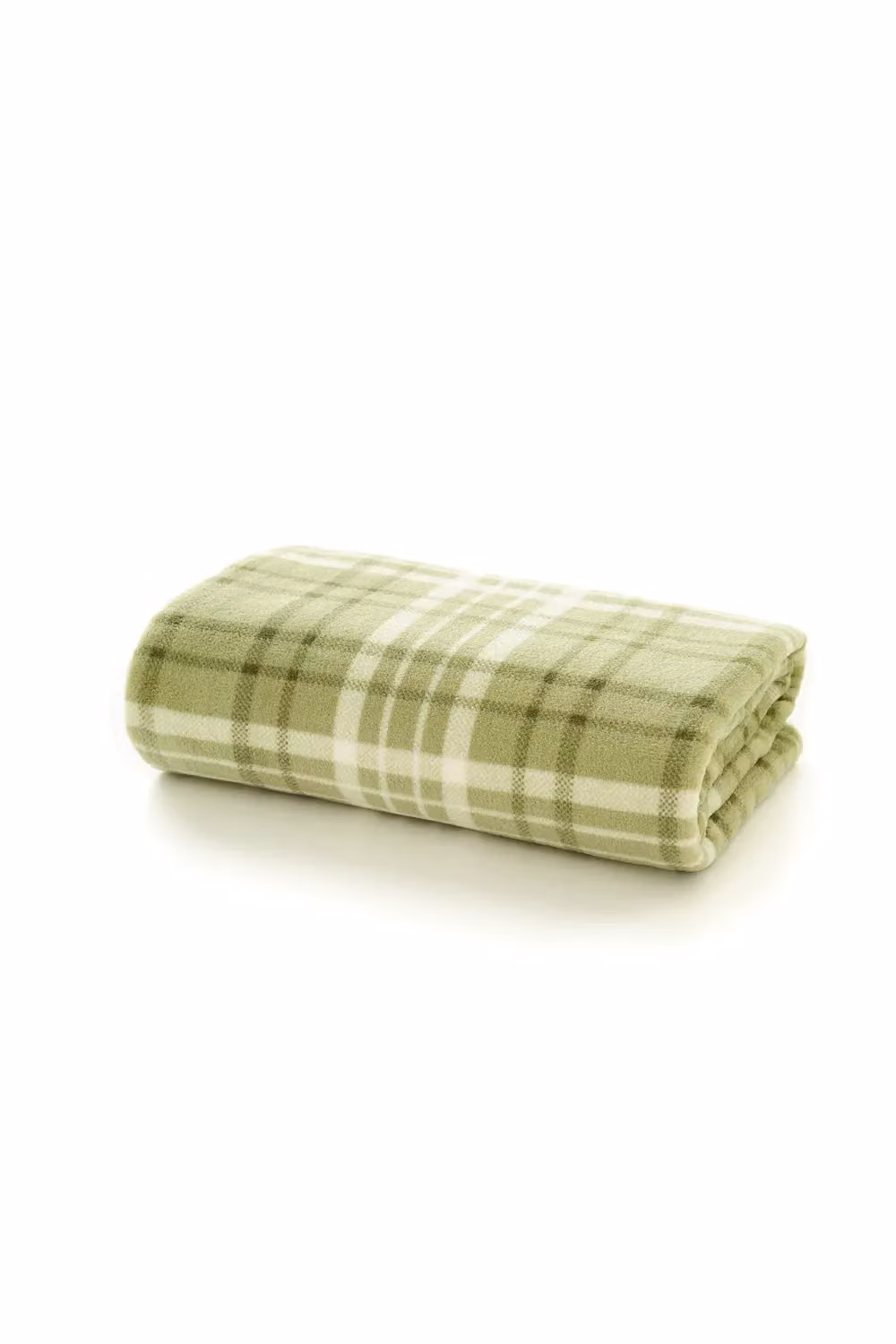Deyongs Snuggle Check Throw Blanket in Green, Super Soft Coral Fleece, W/D/H: 140 x 180 cm – 2