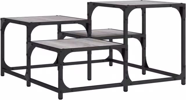 Berkfield Home Grey Sonoma Coffee Table, W/D/H: 68 x 68 x 40 cm