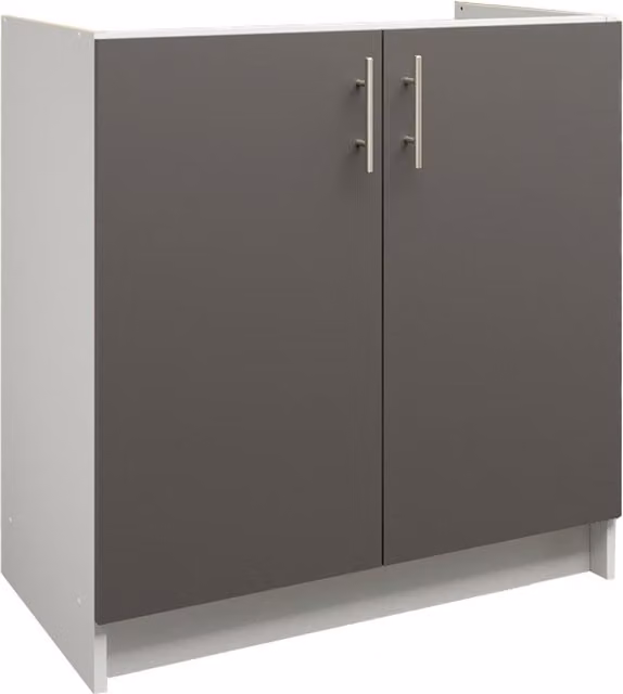 JD Greta Modern Kitchen Sink Unit in Matt Grey, Width: 80 cm