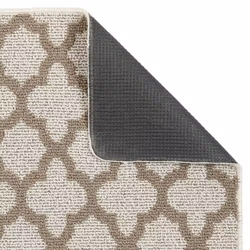 My Mat Moroccan Tile Stone Runner in Silver and Beige, W: 67 cm, L: 200 cm – 3