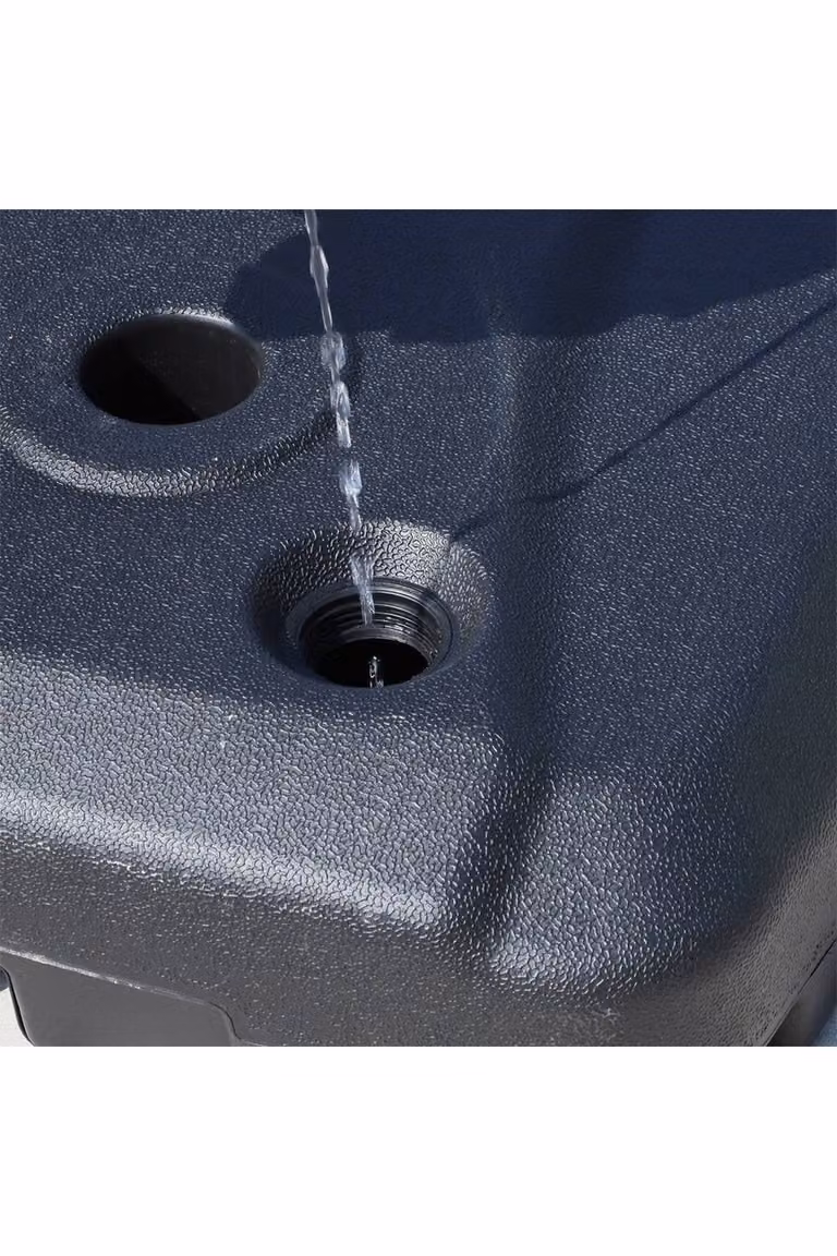 ExtraStar Black Parasol Base with Wheels, 60L Water or Sand Fill Capacity
