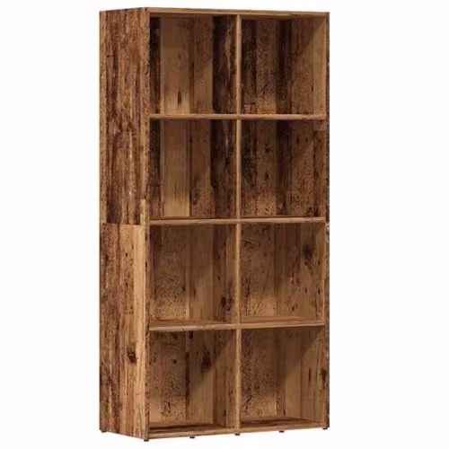 vidaXL Book Cabinet in Old Wood Brown, W/D/H: 66 x 30 x 130 cm – 1
