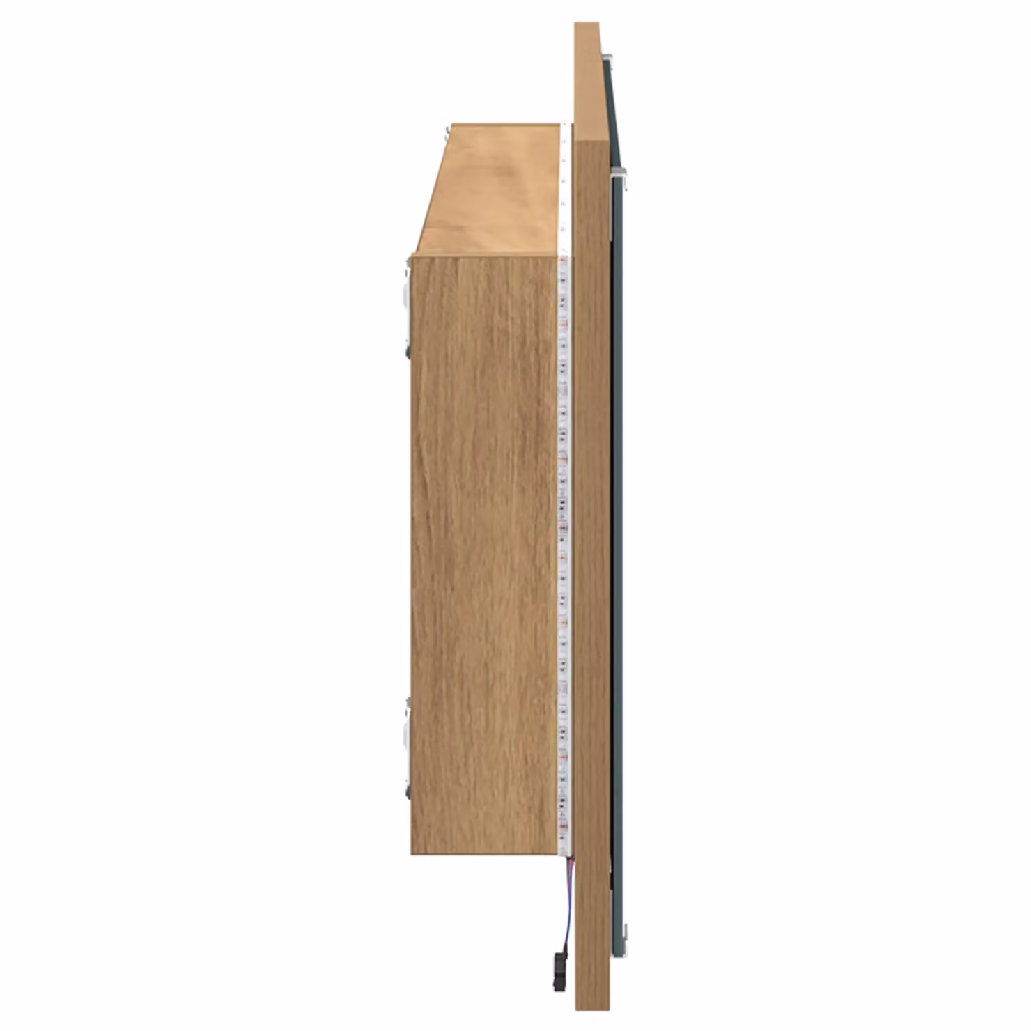 Berkfield Home Artisan Oak Bathroom Mirror in Brown, W 90 cm x H 37 cm x D 8.5 cm – 2