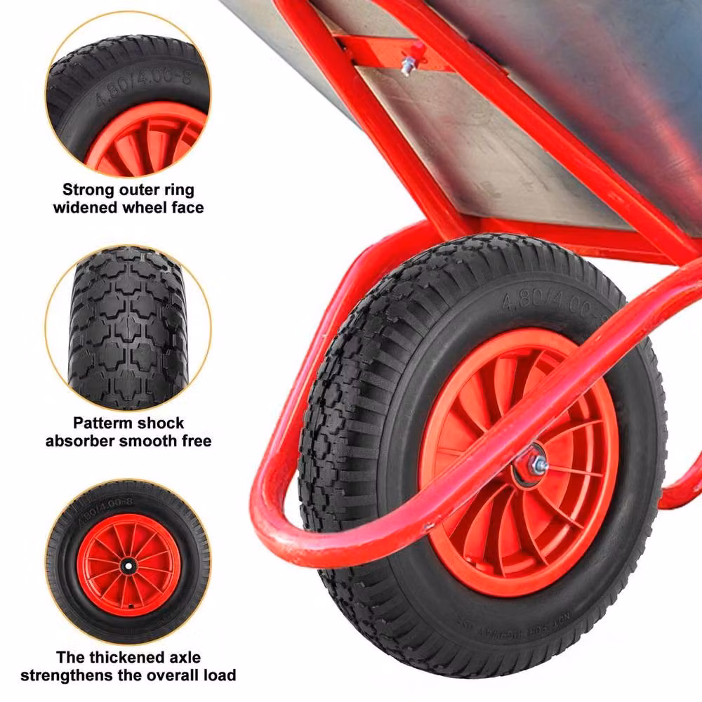 SPETLEK 16 inch Puncture Proof Solid Rubber Trolley Tyre in Black 4.80/4.00-8 – 3