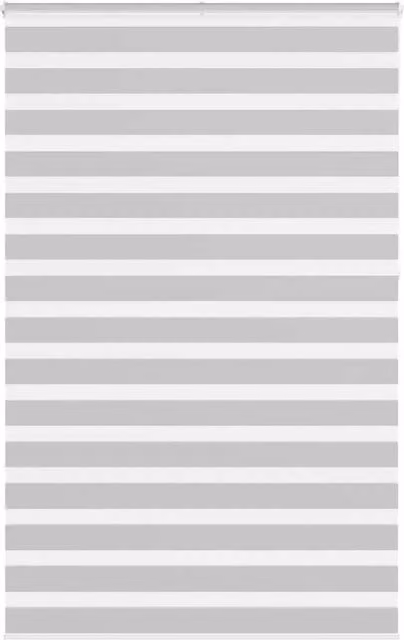 Berkfield Home Zebra Day and Night Blind in Grey Polyester, W: 150 cm, H: 230 cm