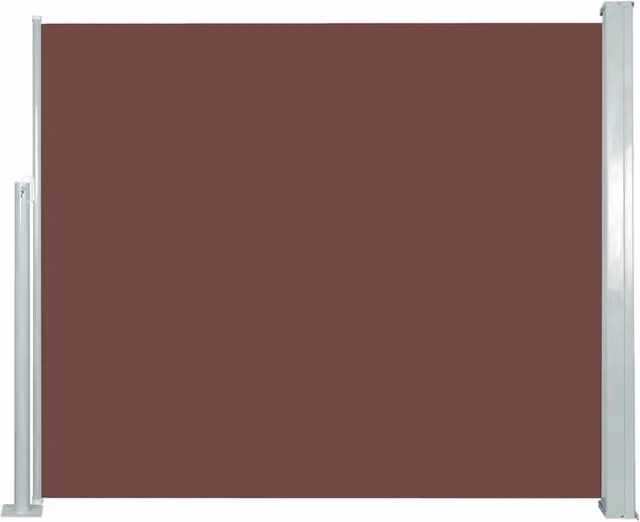 Berkfield Home Retractable Side Awning in Brown, W/H: 300 x 120 cm – 1