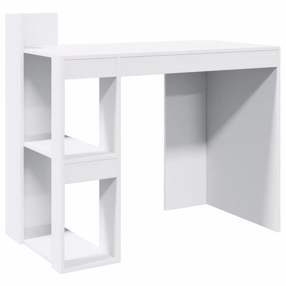 Berkfield Modern White Home Office Writing Desk, W/D/H: 103.5 x 56.5 x 94 cm – 2