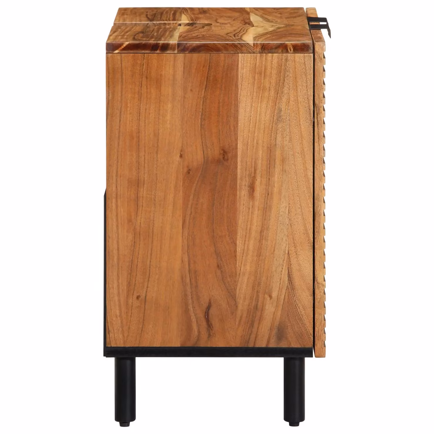 Berkfield Home Modern Bathroom Sink Cabinet in Brown Solid Acacia Wood W/D/H: 62 x 33 x 58 cm – 4
