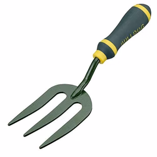 Bulldog Steel Hand Fork in Green and Multicolour