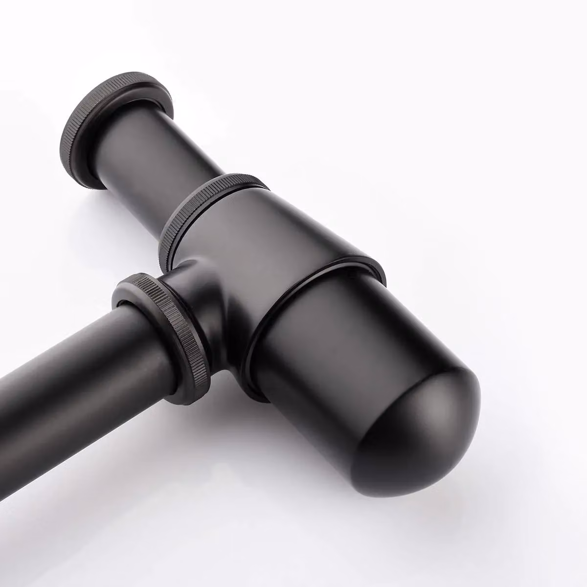 Nes Home Matte Black Brass Bottle Trap Waste Pipe for Bathroom Basin Sinks – 2