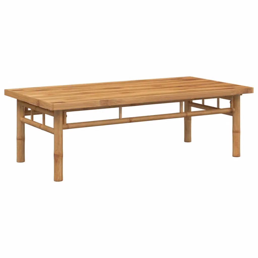 Berkfield Home Modern Bamboo Coffee Table in Brown, W/D/H: 110 x 55 x 35 cm – 2
