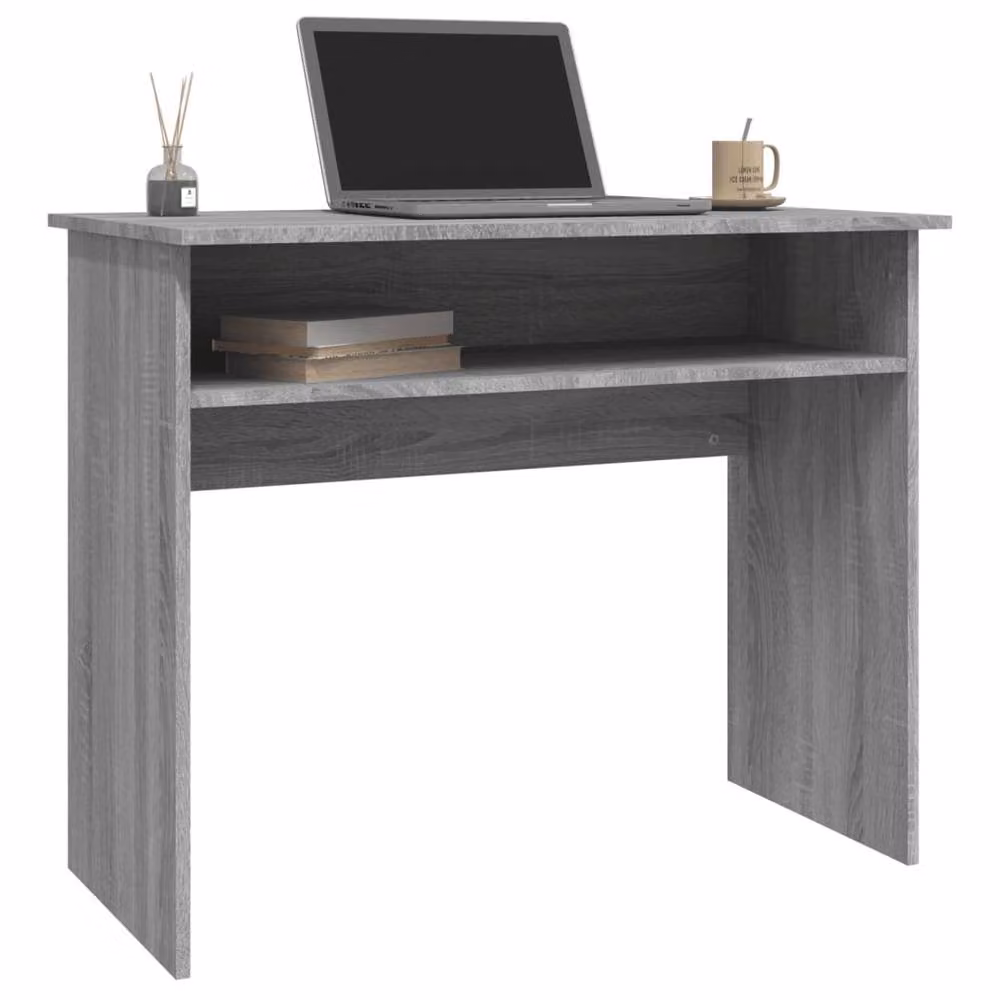 Berkfield Home Grey Sonoma Computer Desk in Engineered Wood W/D/H: 90 x 50 x 74 cm – 3
