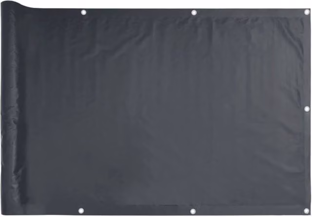 Berkfield Home Anthracite Balcony Screen in Oxford Fabric, W/H: 90 x 300 cm