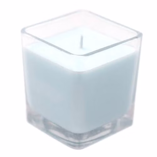 KDMD White Label Baby Powder Soy Wax Jar Candle in Blue – 1