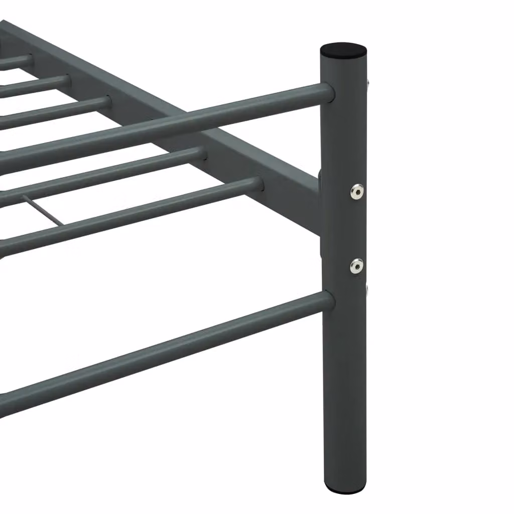 Berkfield Home Classic Metal Bed Frame, Grey, W: 90 cm, L: 200 cm – 2