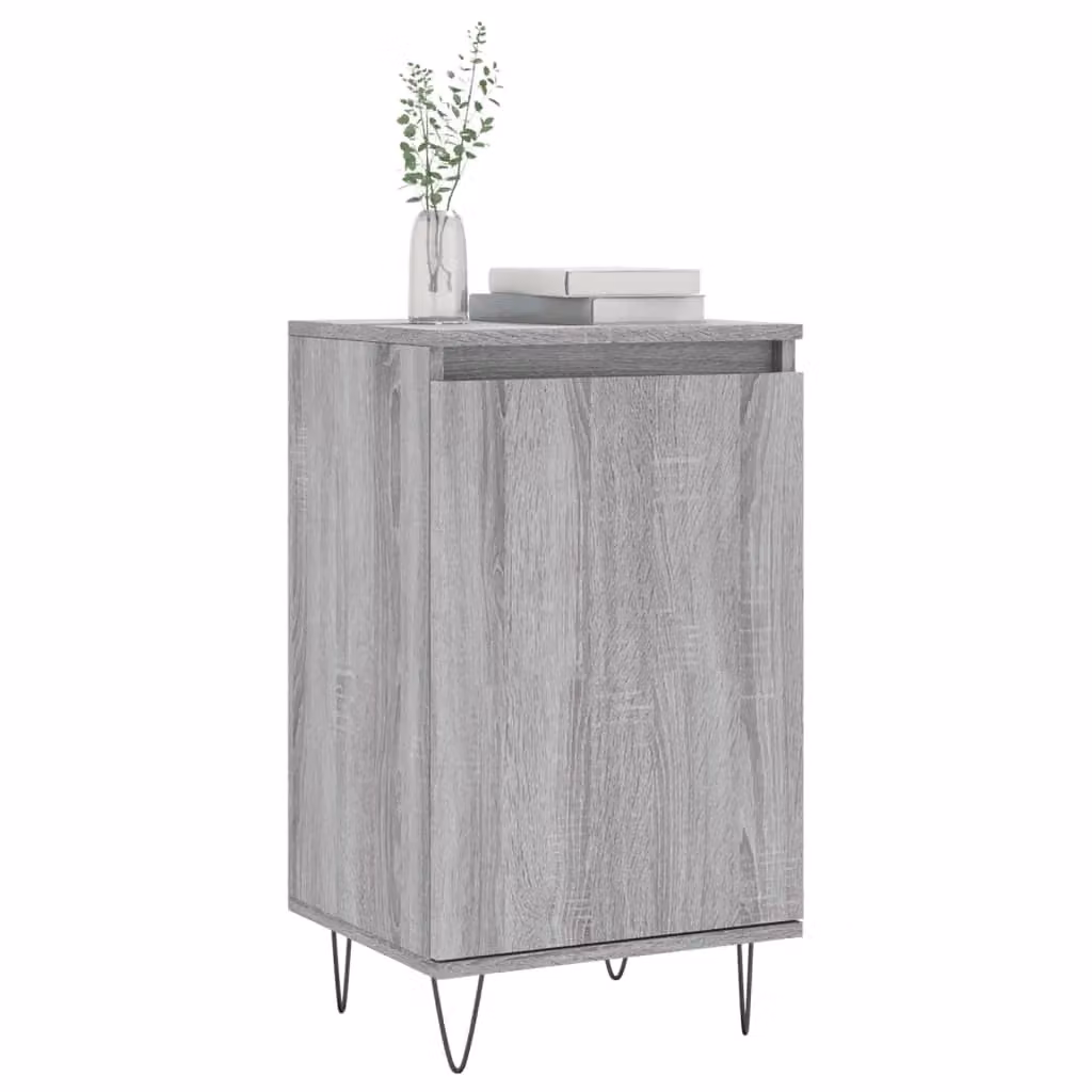 Berkfield Home Set of 2 Sideboards in Grey and Brown Sonoma, W/D/H: 40 x 35 x 70 cm – 3