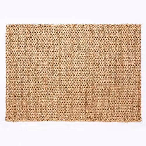 NATURELLE Hand Braided Jute Square Rug, Brown, W: 120 cm, D: 170 cm