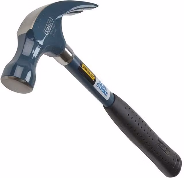 Stanley Blue Strike Forged Steel Claw Hammer