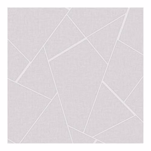 Graham & Brown Superfresco Quartz Fractal Metallic Grey and Silver Geometric Abstract Wallpaper