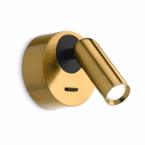 Ideal Lux Bean Round AP Ottone Modern Round Surface Ceiling Light in Gold/Brass