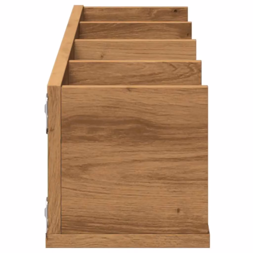 Berkfield Home Artisan Oak CD Wall Shelf, Brown Engineered Wood, W: 100 cm, D: 18 cm, H: 18 cm – 4