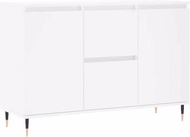Berkfield Home Classic Sideboard in White, W/D/H: 104 x 35 x 70 cm