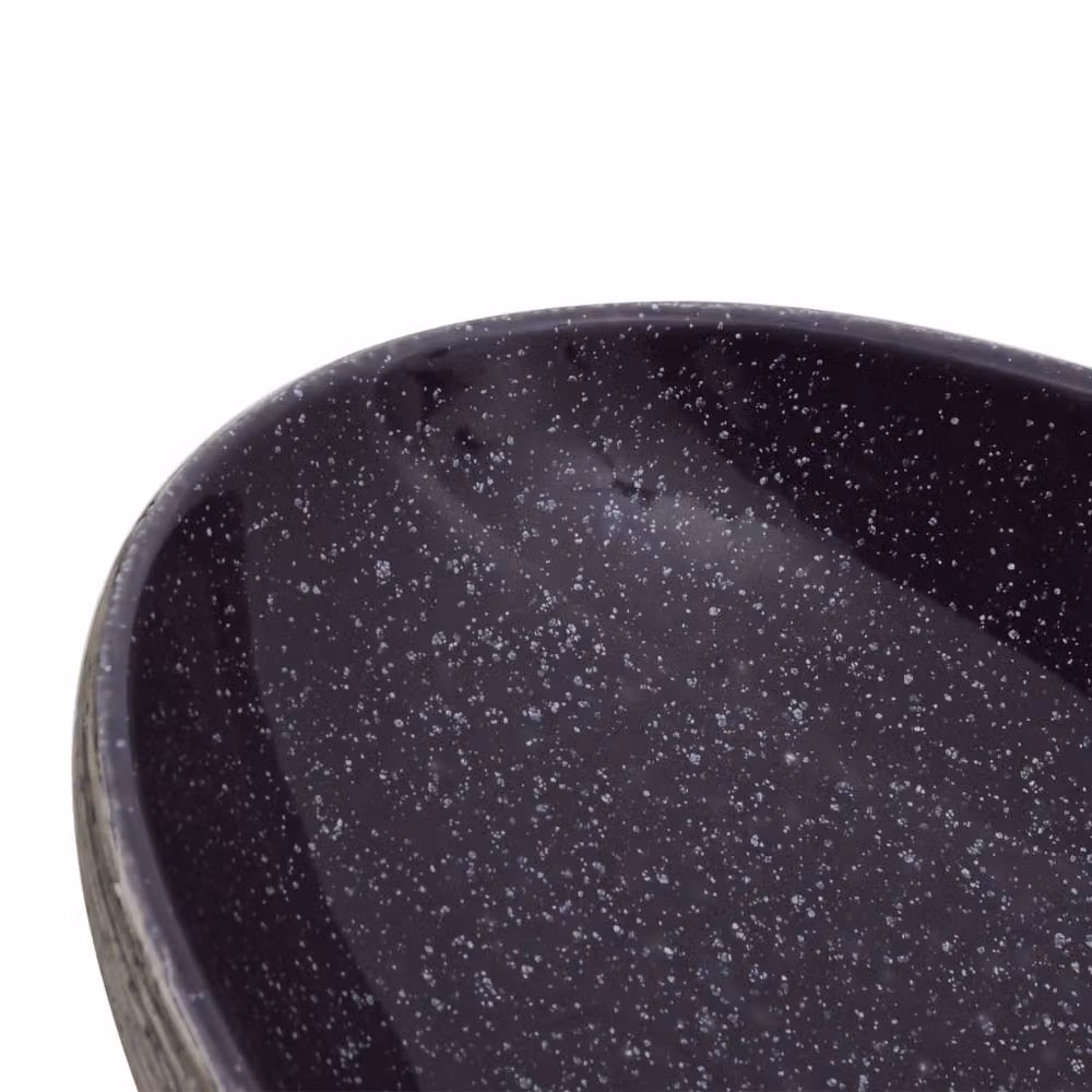 Berkfield Home Oval Ceramic Countertop Basin in Purple and Grey, W: 59 cm, D: 40 cm, H: 14 cm – 5