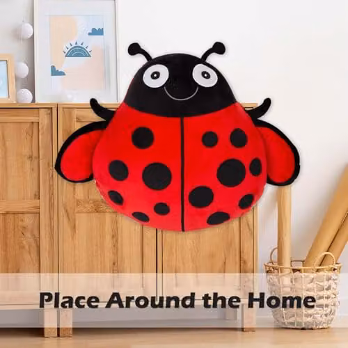 VFM e-Store Red Plush Lady Bird Wall Decoration, W: 36 cm, H: 37 cm – 5