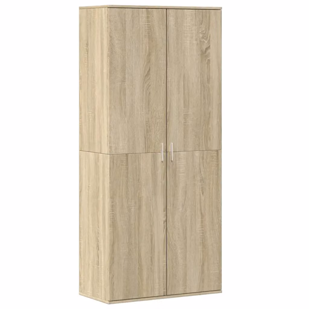 Berkfield Home Sonoma Oak Shoe Cabinet in Brown, W/D/H: 80 x 39 x 178 cm – 2