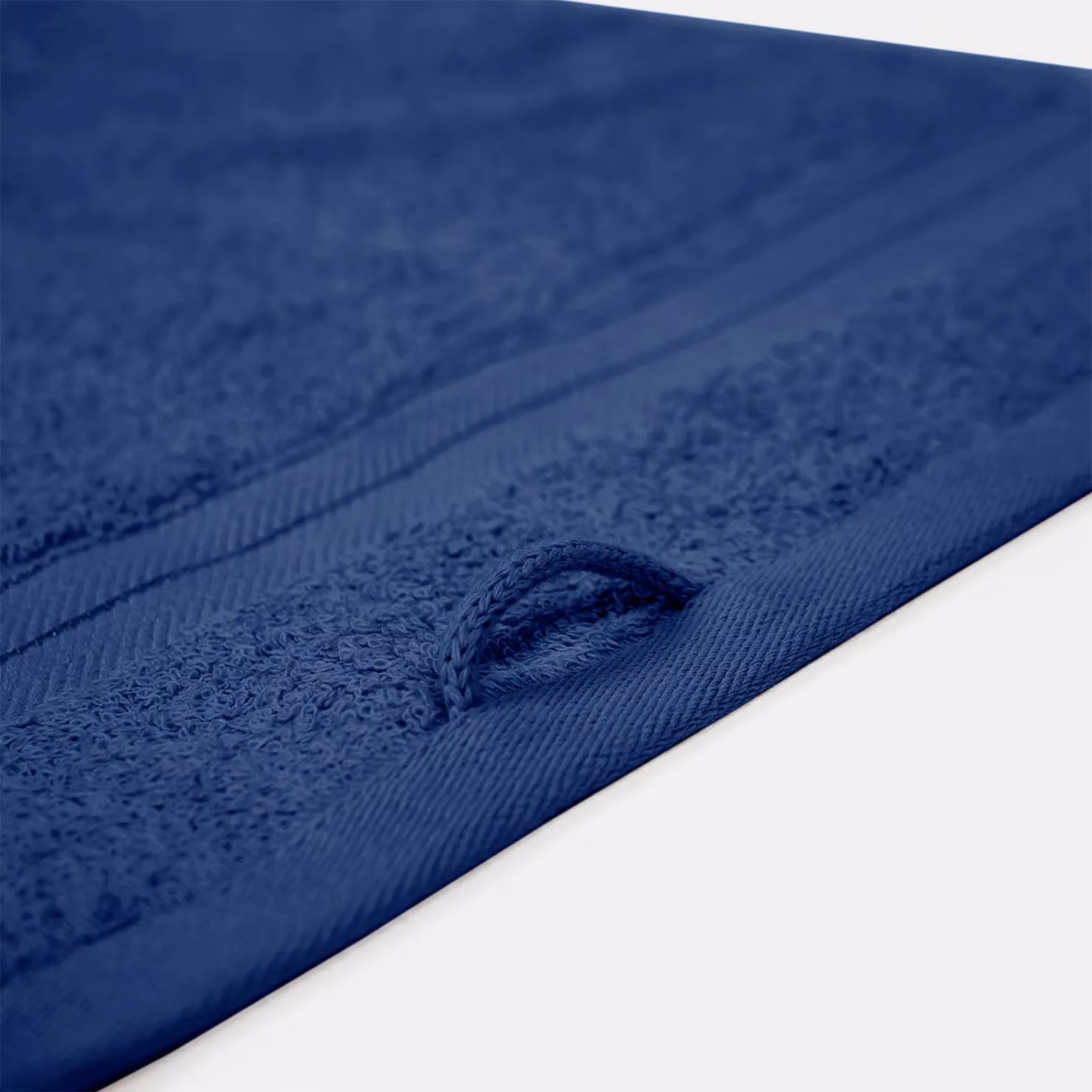 OHS 10 Pack of Fluffy 100% Cotton Terry Bath Towels in Blue – 3