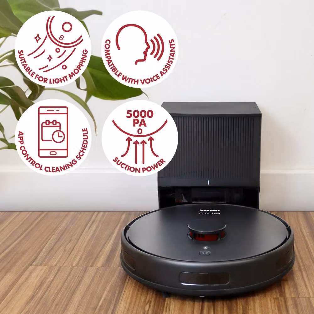 Ewbank EWVC04604 RVAUTO Robot Vacuum Cleaner and Mop in Black with Laser Navigation and App Control – 2