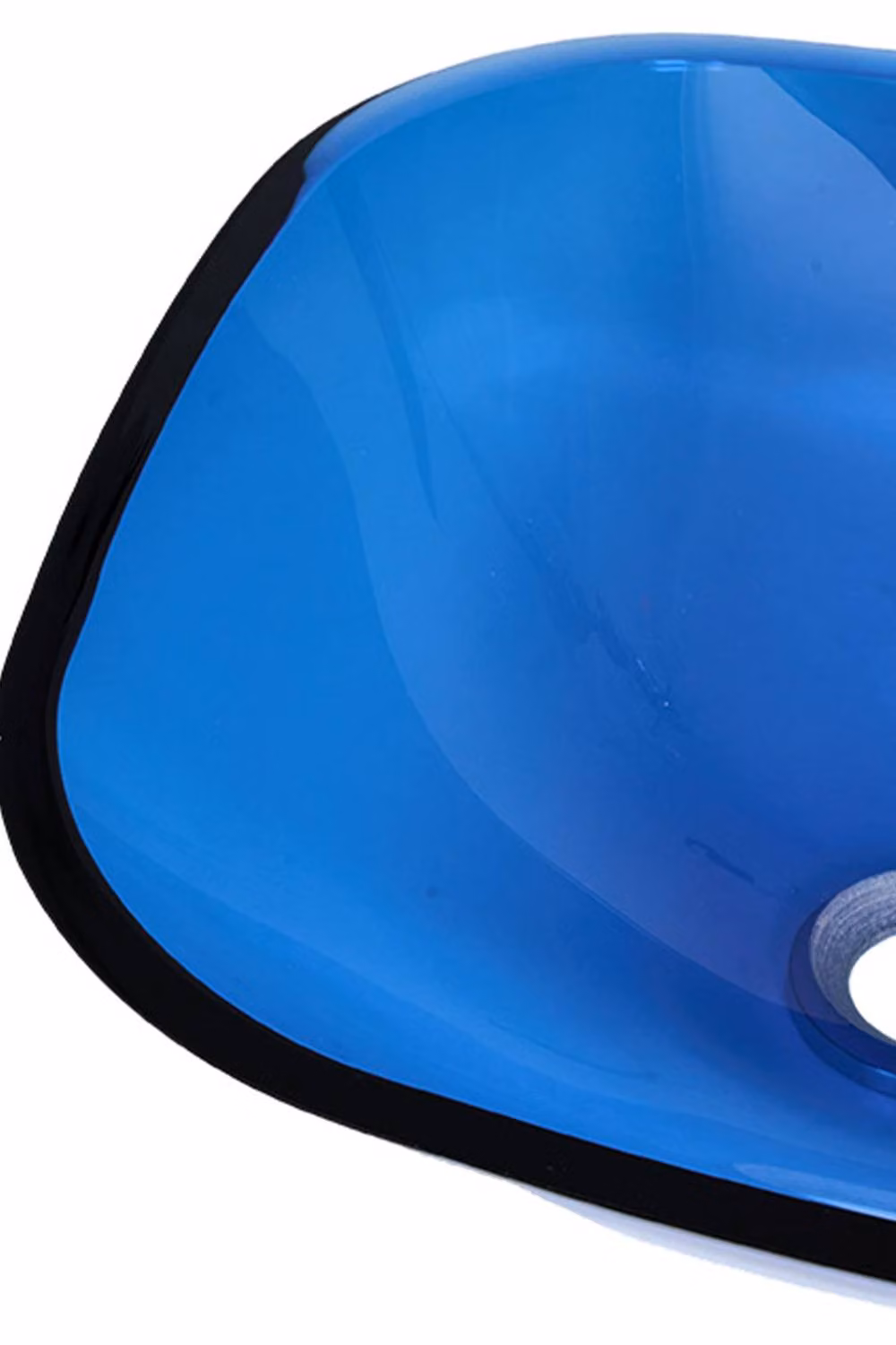 Living and Home Blue Glass Topmount Vessel Sink Vanity – 6