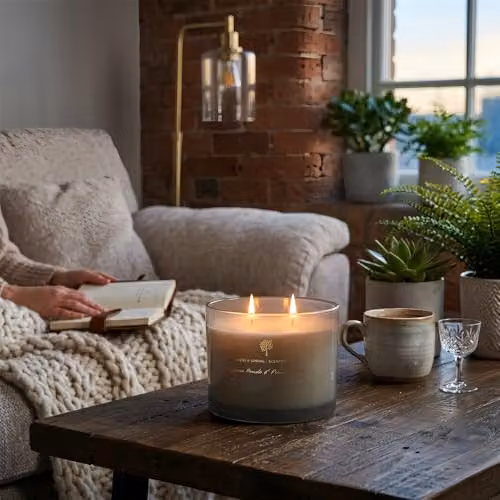 Nicola Spring Pomelo & Passion Fruit Scented Soy Wax Table Candle, 350g, Grey – 4