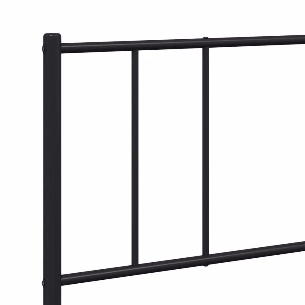 Berkfield Home Metal Bed Frame with Headboard in Black, W/D/H: 180 x 200 cm – 3