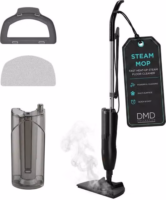 DMD Collective Fast Heat-Up Steam Mop Cleaner in Black