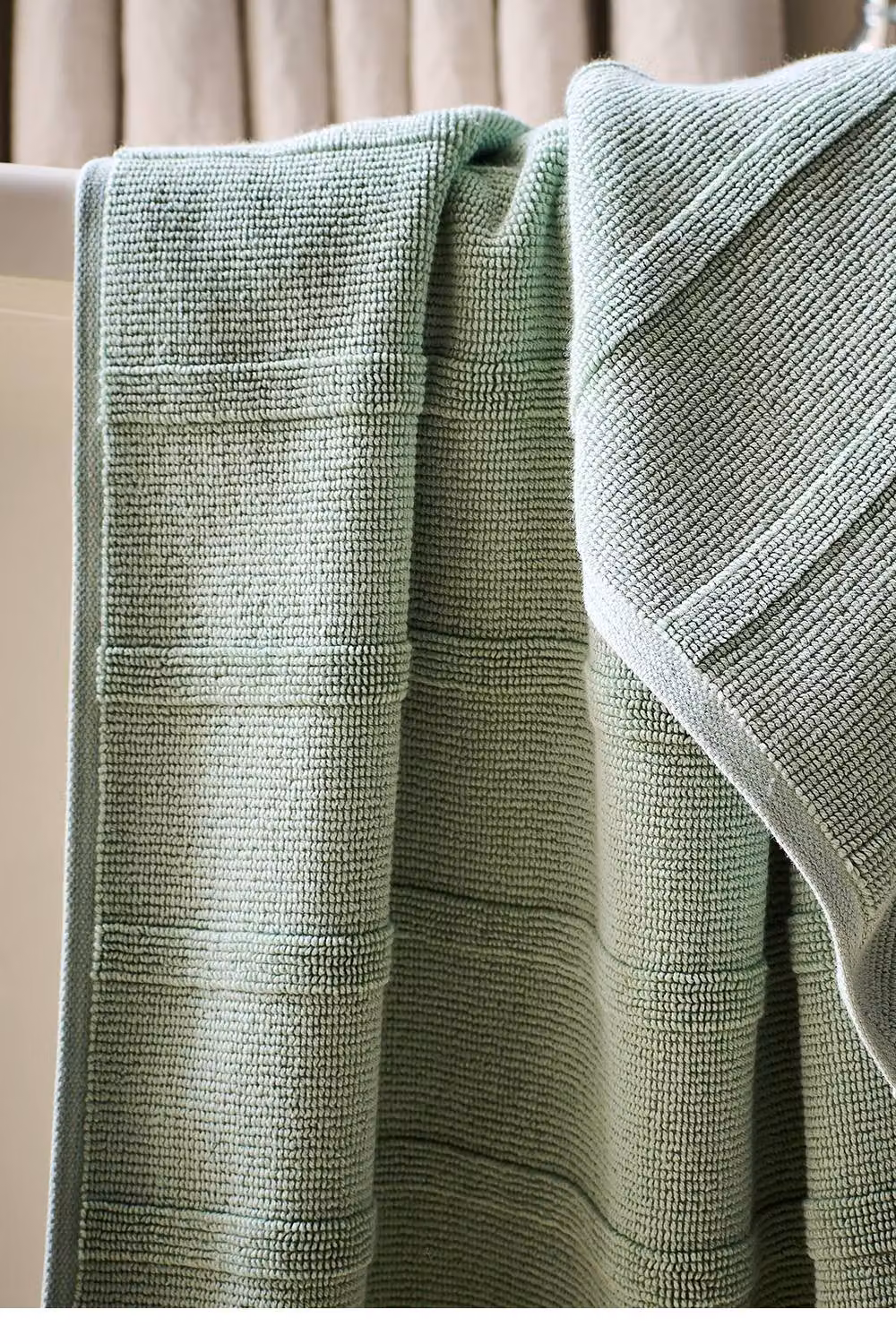 Christy Highgate Ribbed Turkish Cotton Textured Towels in Pale Green – 4