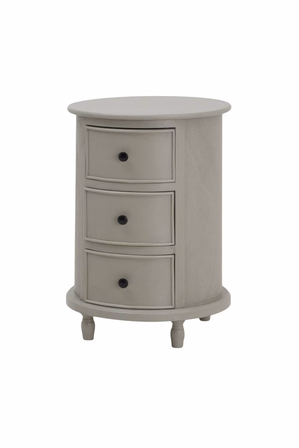 KDMD Camden Collection 3 Drawer Round Side Table in Light Grey – 2