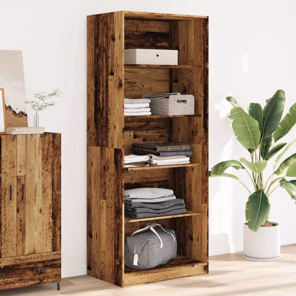 Berkfield Home Old Wood Wardrobe in Brown, W/D/H: 80 x 50 x 200 cm – 2