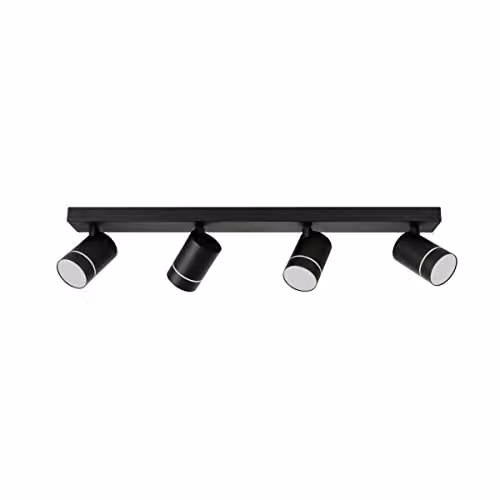 Netlighting Selma Modern LED Ceiling Spotlight Bar in Black, 4000K