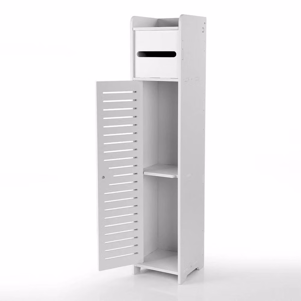 SPETLEK White Wooden Free Standing Toilet Paper Holder – 2