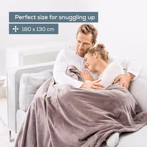 Beurer HD75 Electric Fleece Blanket in Beige, 180 x 130 cm, with 6 Temperature Settings and Automatic Switch-Off – 2
